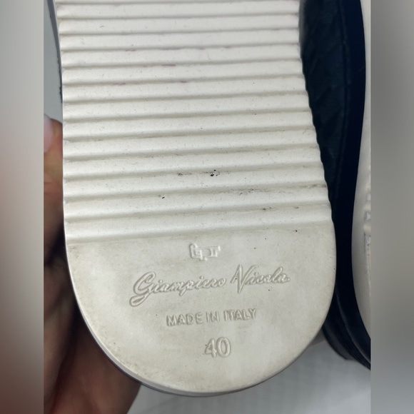 Giamperonicola Blue Leather Shoes - Picture 14 of 15